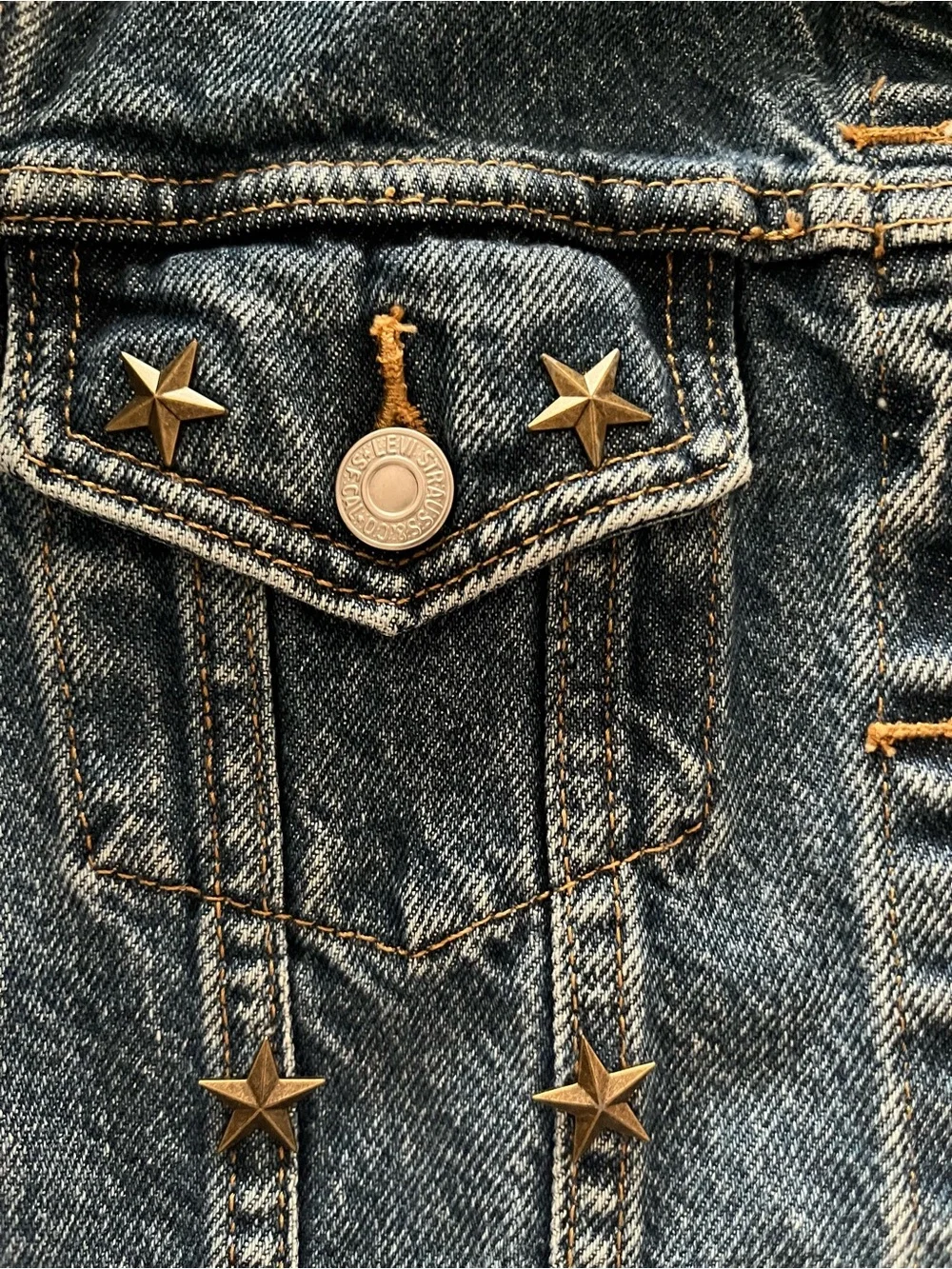 Levi's Blue Denim Jacket with Star Studs